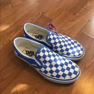 New Blue Checkered Vans